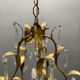 Italian Florentine Tole Chandelier, Italy, 1950s