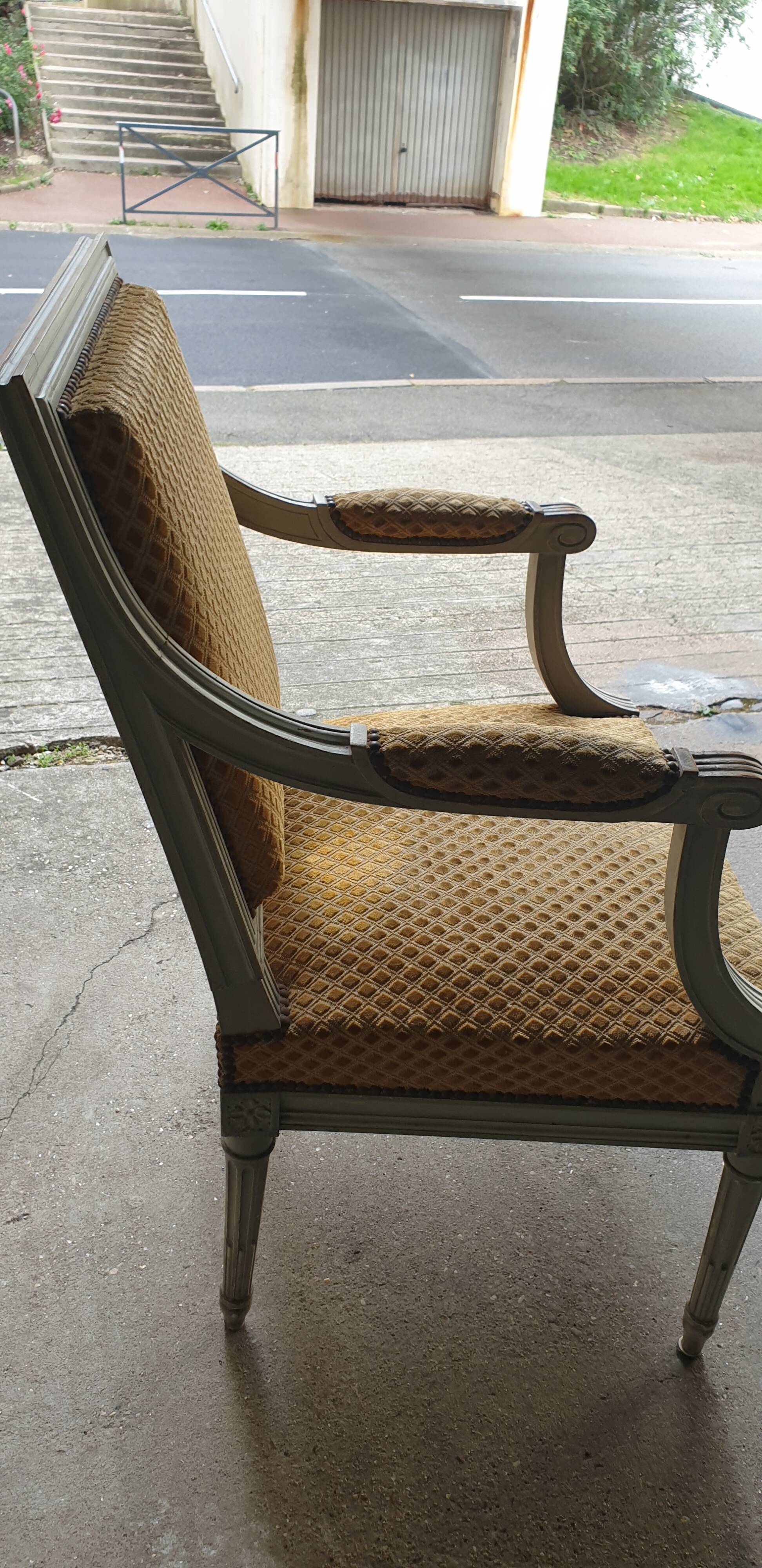 Louis xvi armchair 19th century