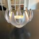 frosted crystal candlestick