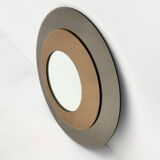 Miroir mural rond en Metalvetro Galvorame aux tons marron
