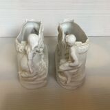 Pair old mini biscuit planters
