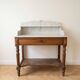 Antique dressing table in wood and marble