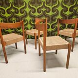 Set of 4 Danish chairs, 1970.