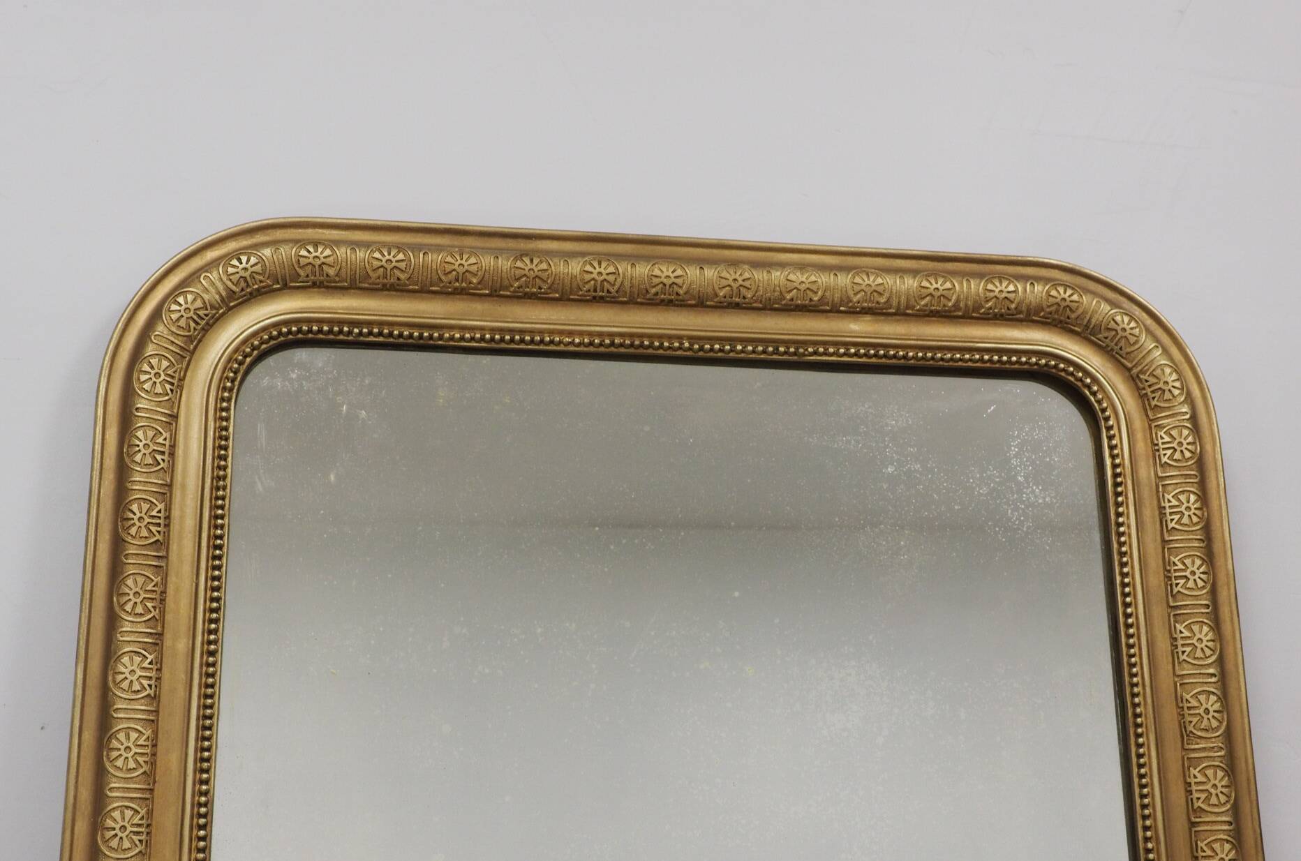 Very large Louis Philippe gilded trumeau mirror