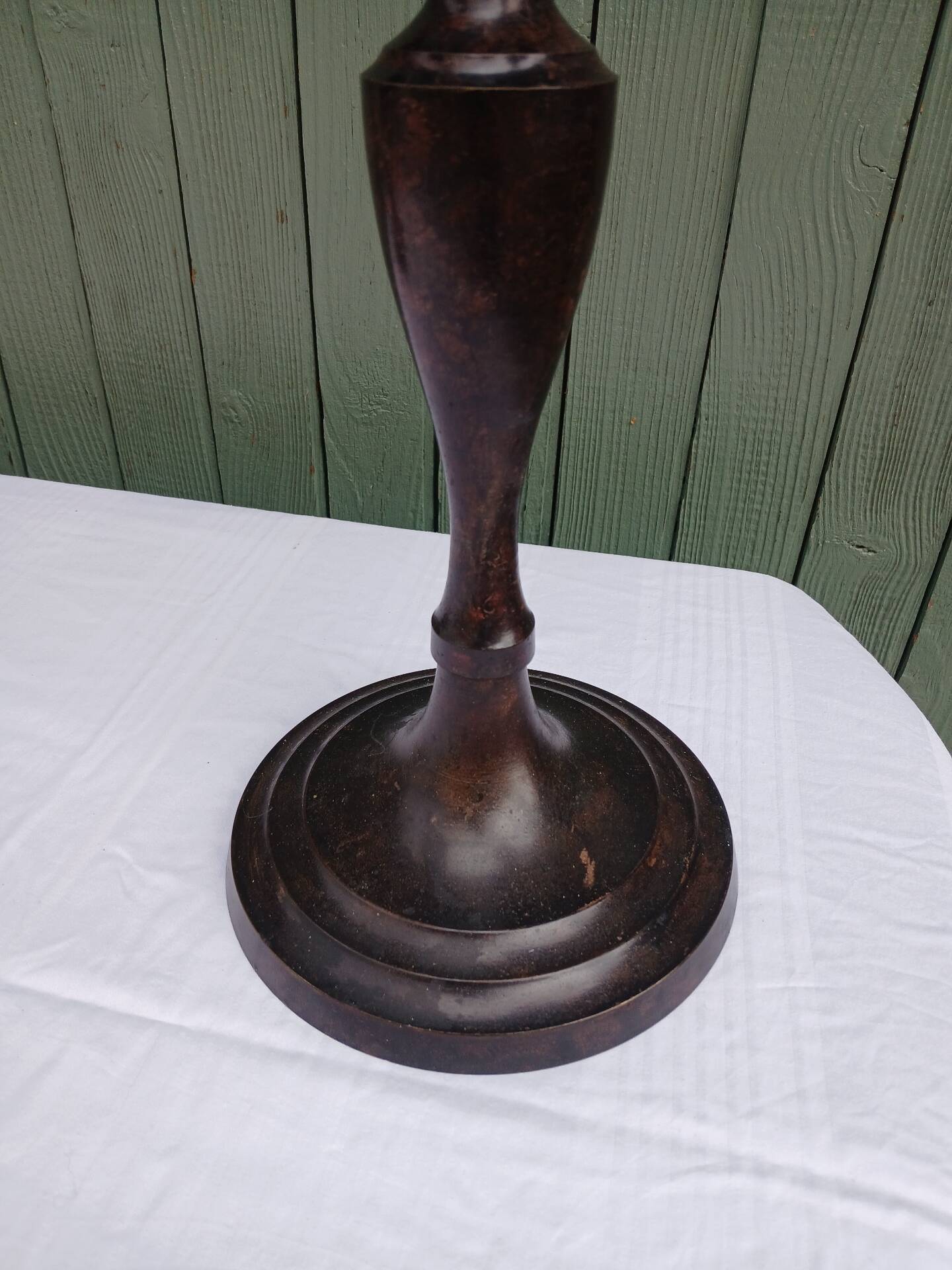 Pair of 5-light metal candlesticks