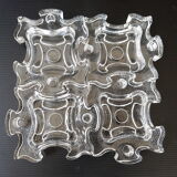 Suite 4 ashtrays candle holders glass of the 1970s puzzle