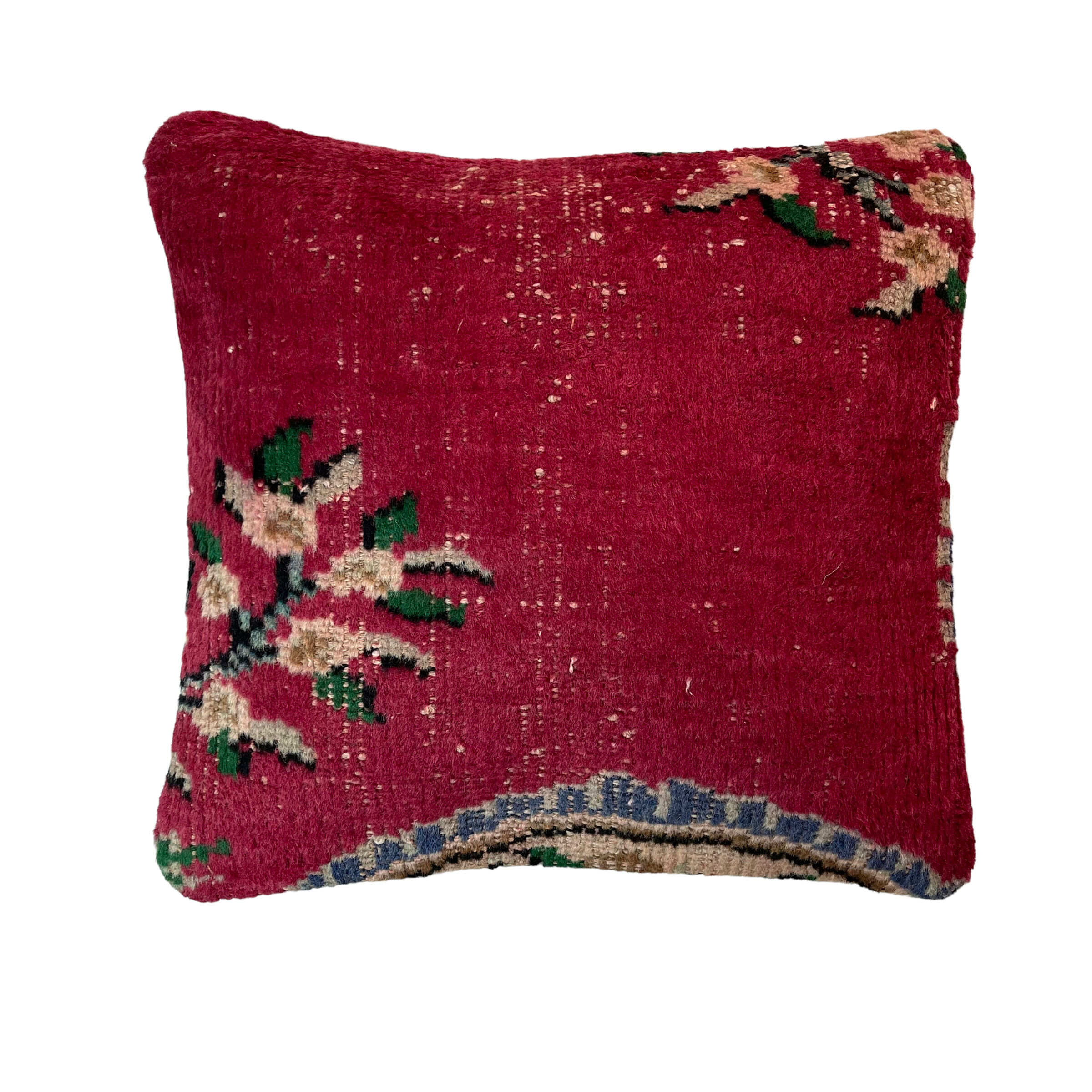 Vintage Turkish hand knotted cushion cover, 45 x 45 cm