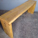 Bench 120 cm patinated solid wood