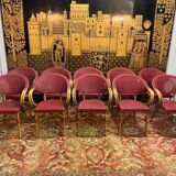 Suite of 12 garden armchairs - bistro 1960