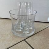 Vodka glass and ice bucket set