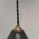 Enamelled sheet metal cone pendant light