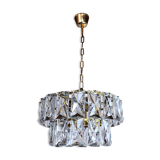 Kinkeldey chandelier, 2 levels crystals, Germany, 1970