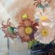 Gouache painting "floral composition" signed G. Duran + frame