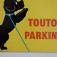 Metal plate parsley, toutou parking