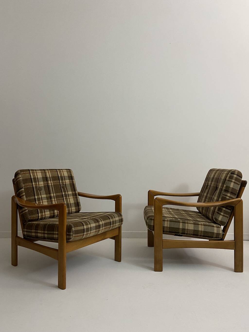 Vintage teak armchairs