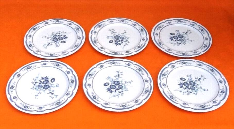 6 assiettes plates / 1 plat de service   décor floral