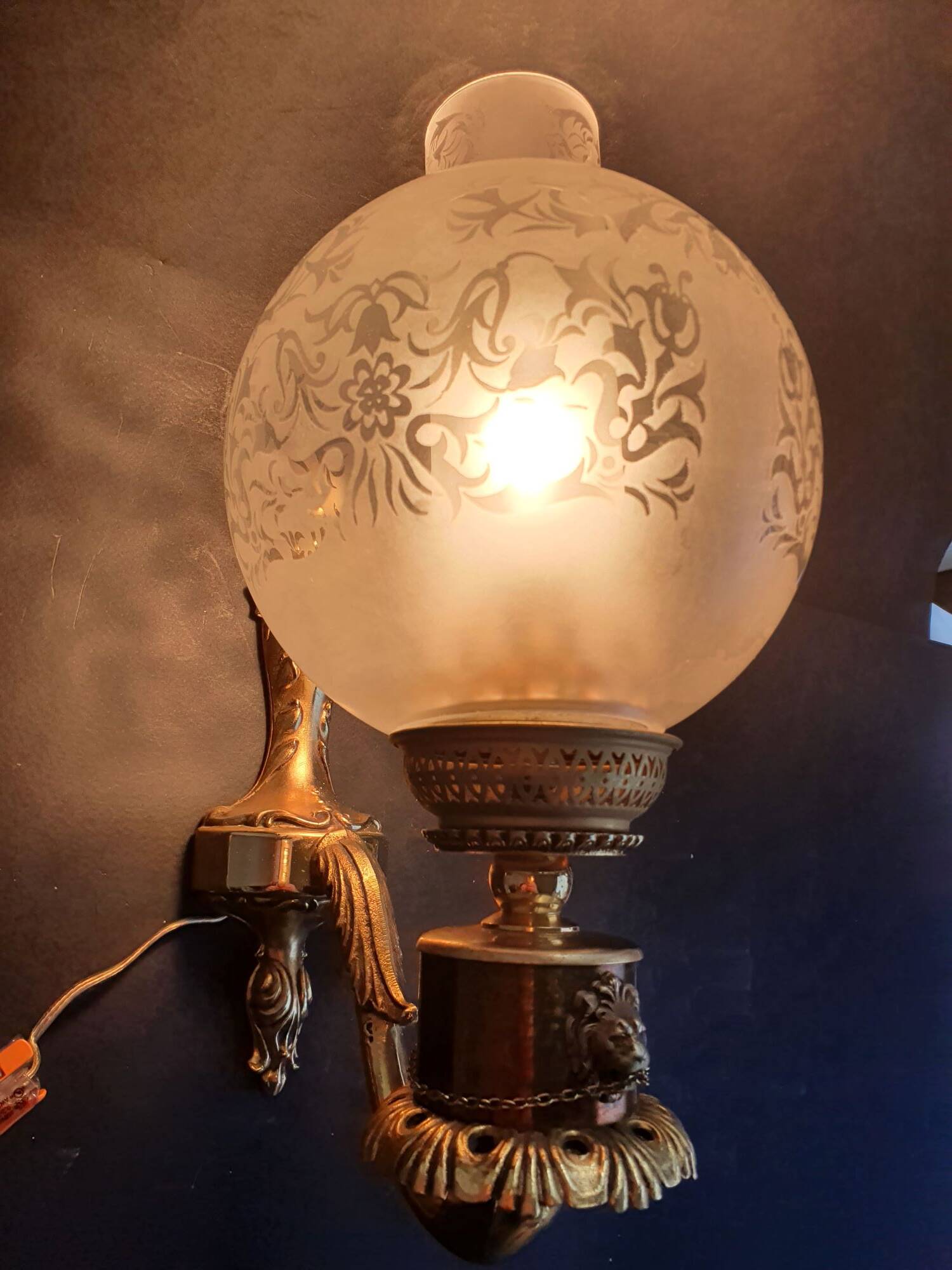 Pair of bronze wall sconces in Empire/Napoleon III style.