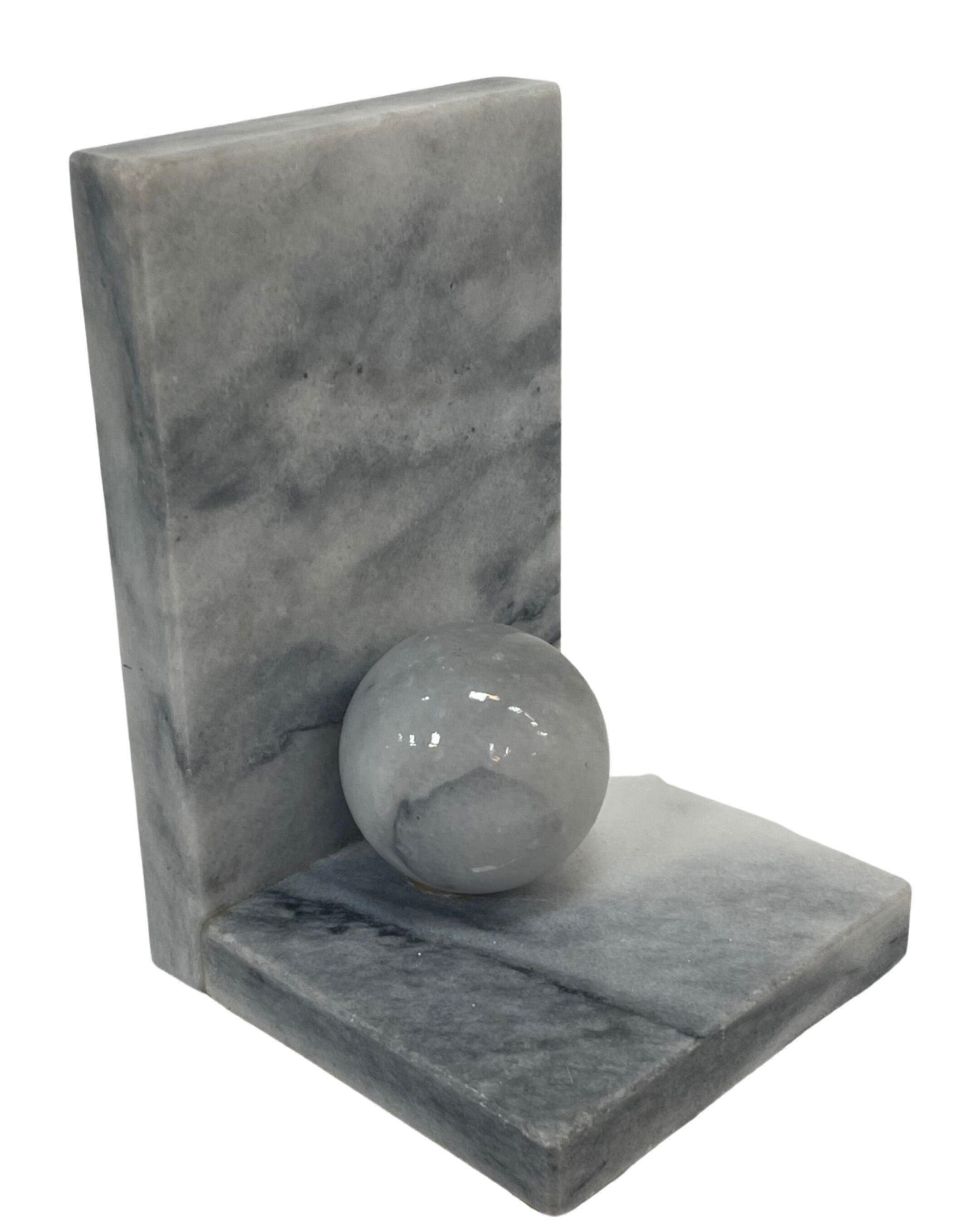 Vintage bookends marble 80s design bookend