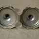 Pair of old torches candle holders in nickel-plated regulator