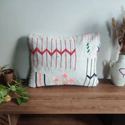 Coussin bohème marocain blanc