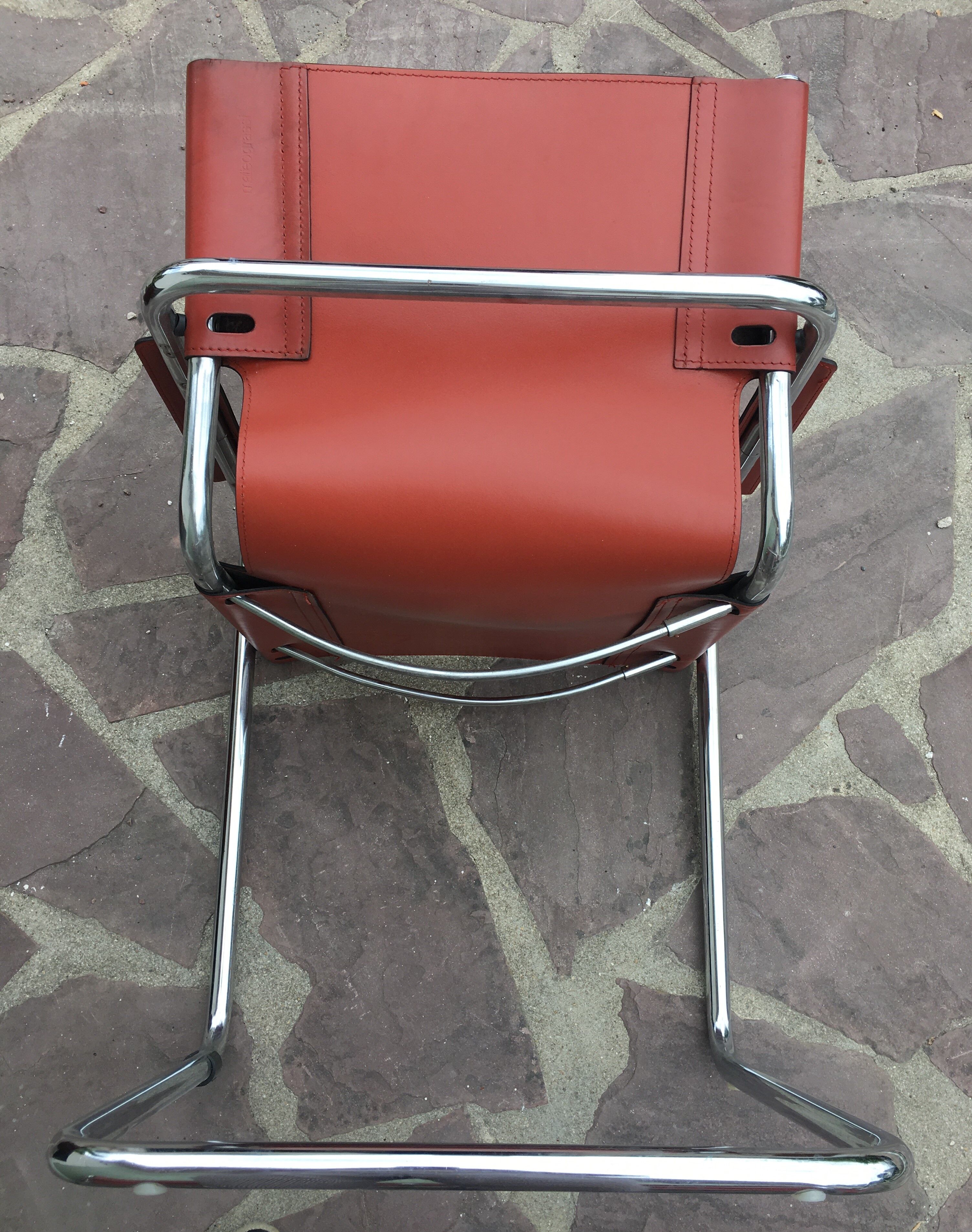 6 leather and chrome desk chair