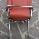 6 leather and chrome desk chair