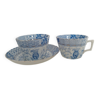Two Mikado teacups and saucer