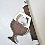 Two bottle opener rosewood steel vintage design