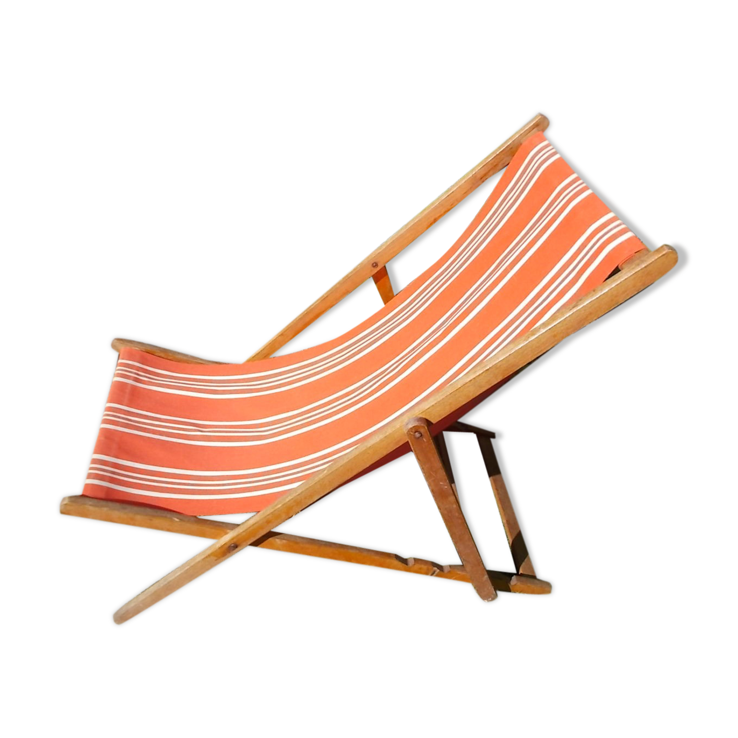 Vintage orange and wood transat