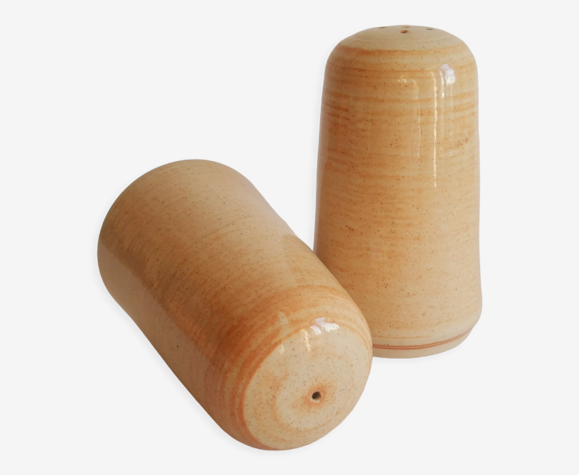 Set salière et poivrier en grès vintage