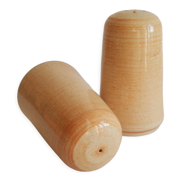 Set salière et poivrier en grès vintage