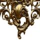 Console and mirror set in brass, Louis XV Rococo style.