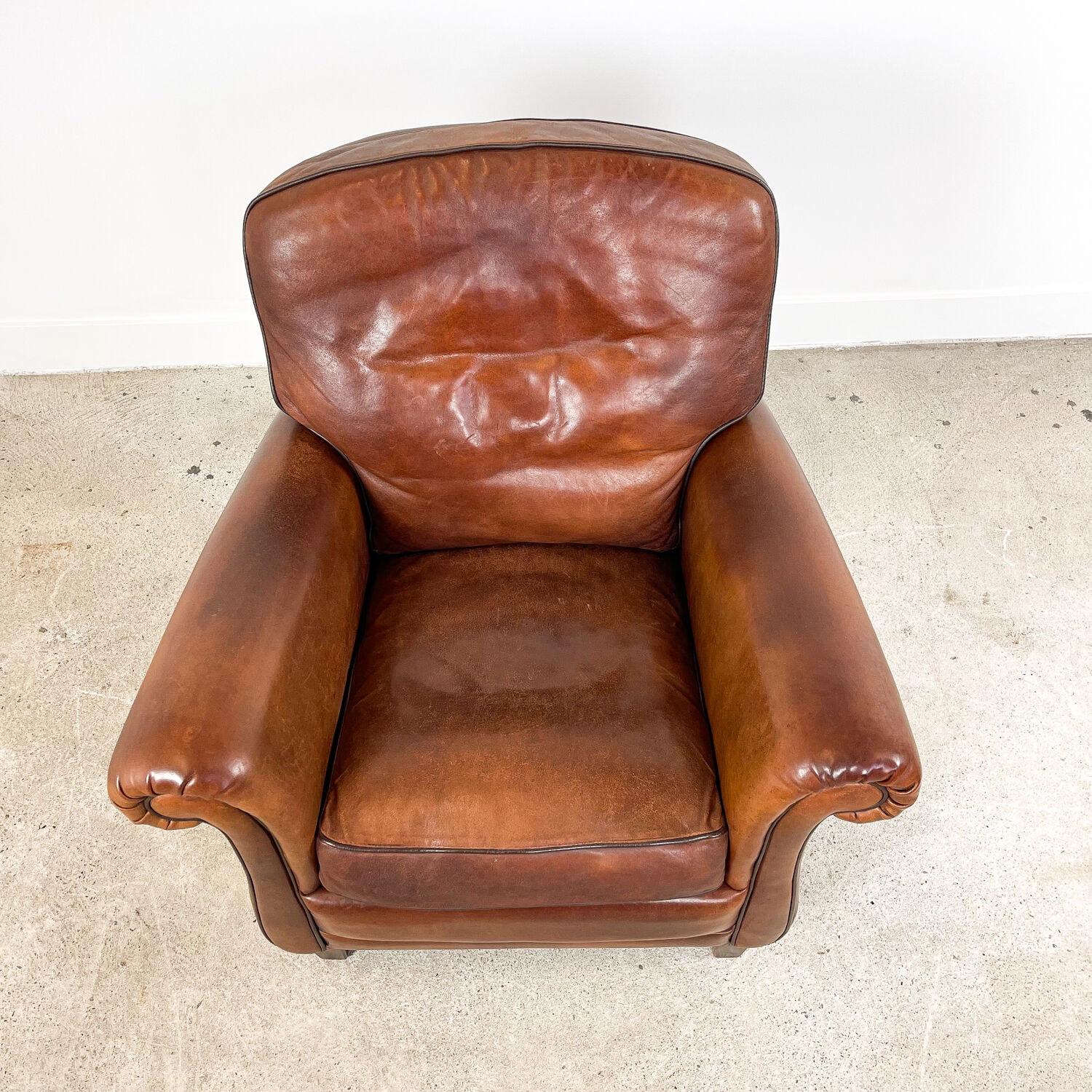 Vintage sheep leather armchair Heijingen
