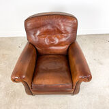 Vintage sheep leather armchair Heijingen