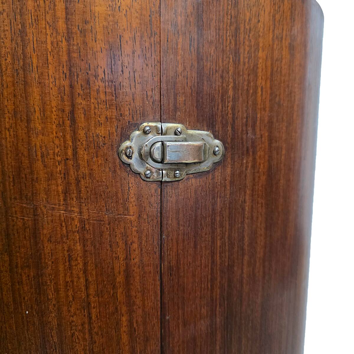 French Art Deco Mahogany round Bar Furniture, 1920/30s