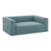 Rectangular blue velvet sofa