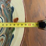 Glazed ceramic plate signed