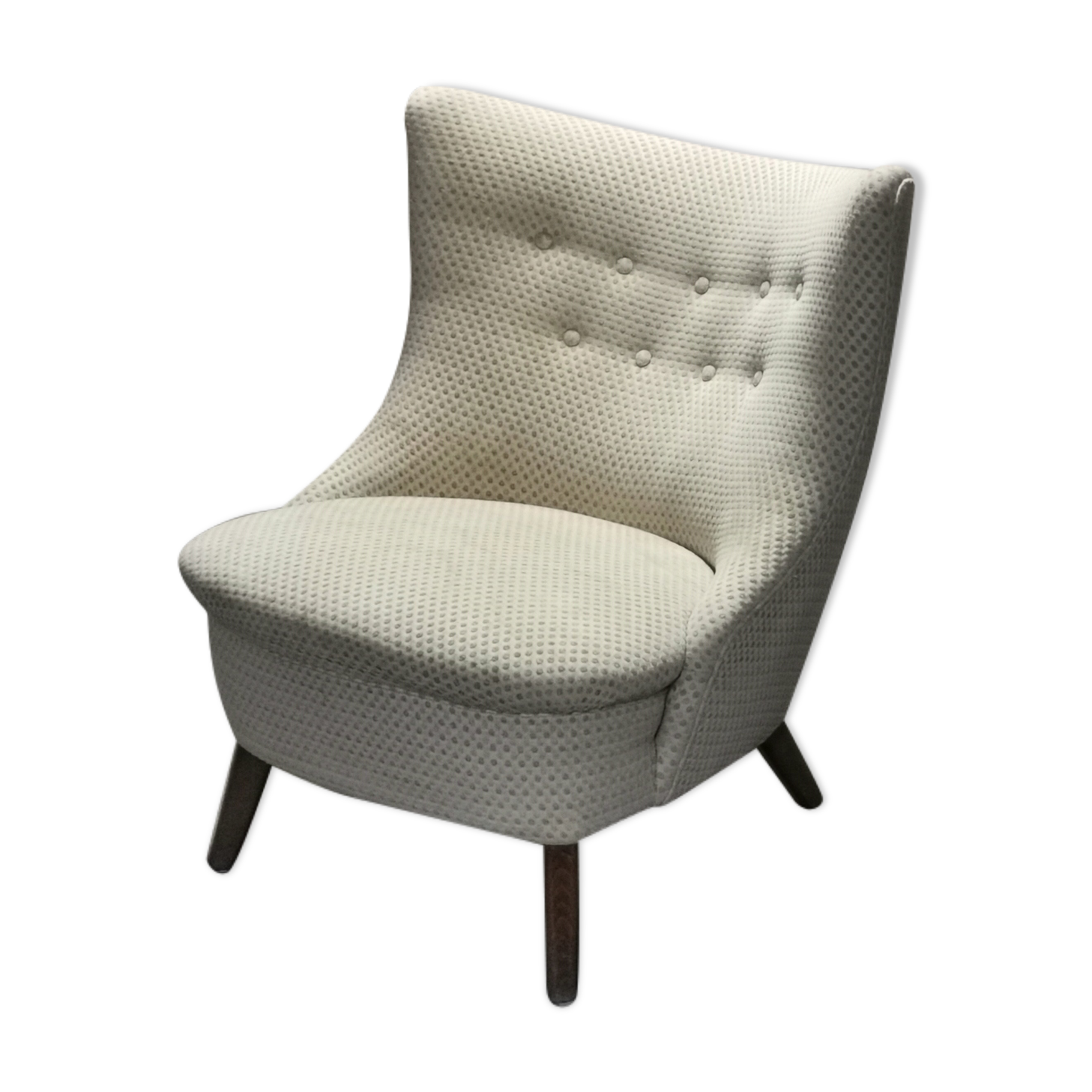 Armchair wing chair egg Barrel 50s modernist