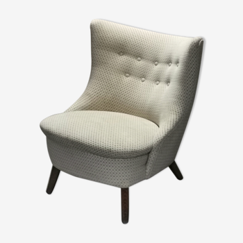 Armchair wing chair egg Barrel 50s modernist