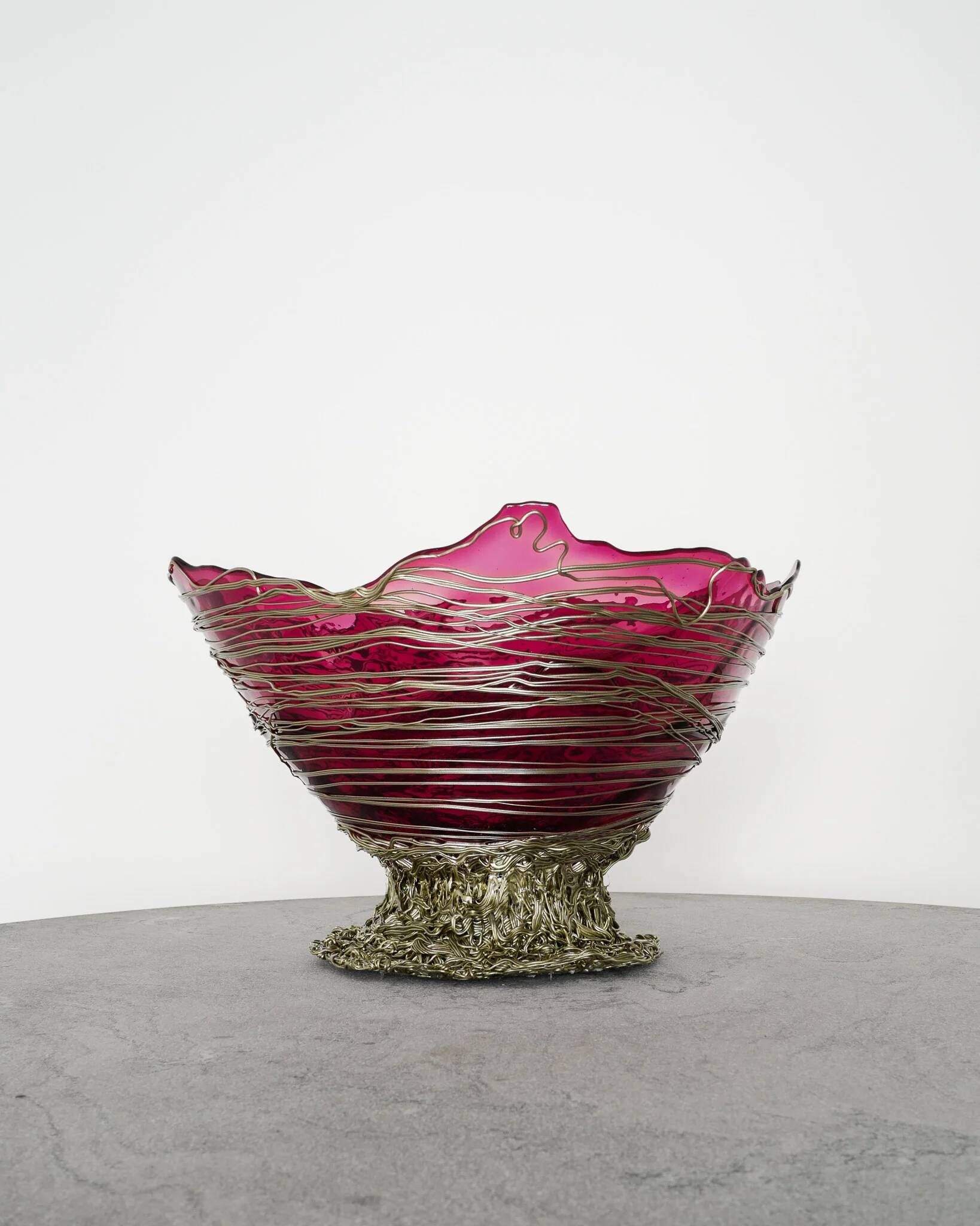 Italian Decorative Contemporary "Ogiva Basket" Purple Bowl by Gaetano Pesce