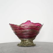 Italian Decorative Contemporary "Ogiva Basket" Purple Bowl by Gaetano Pesce