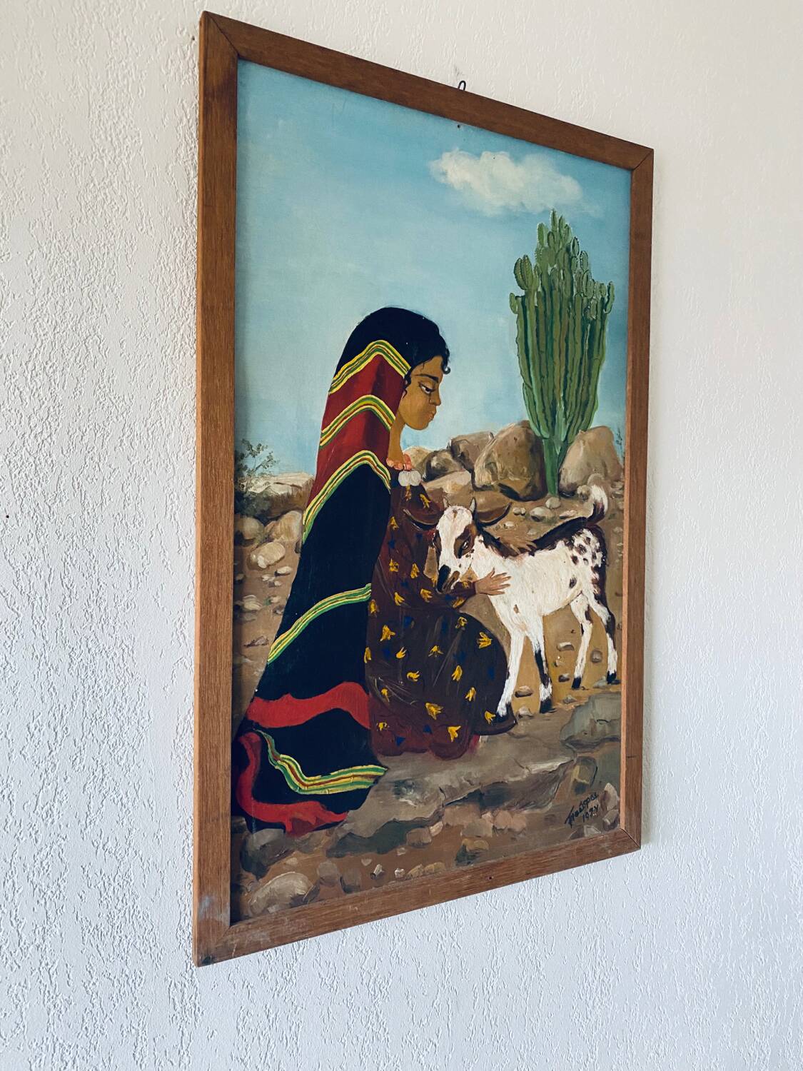 Orientalist painting on cardboard