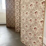 19th century floral fabric screen