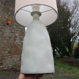 Lampe en céramique vert-gris, style minéral – H37