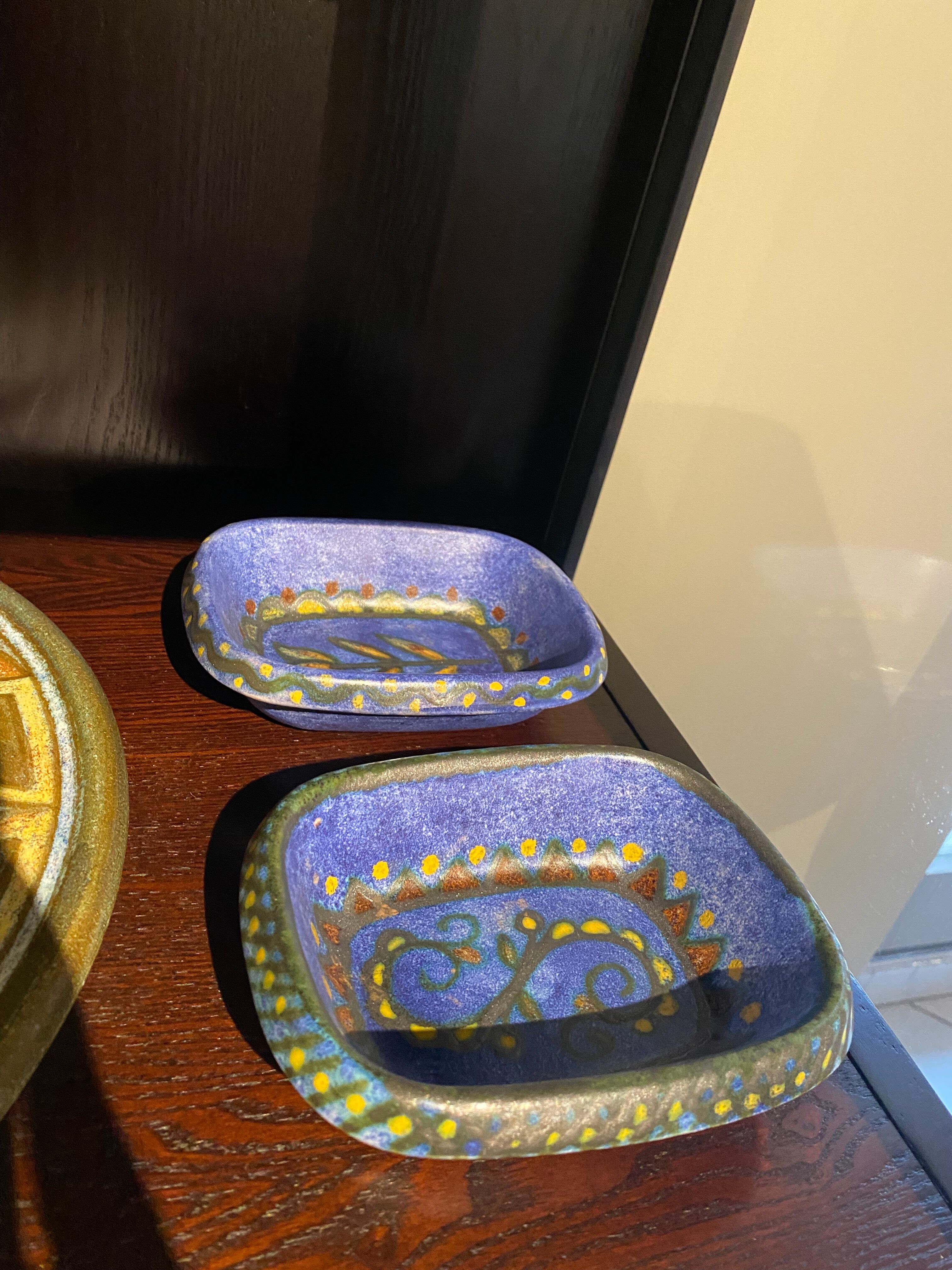 2 trinket bowls ceramic la Grande aux potiers