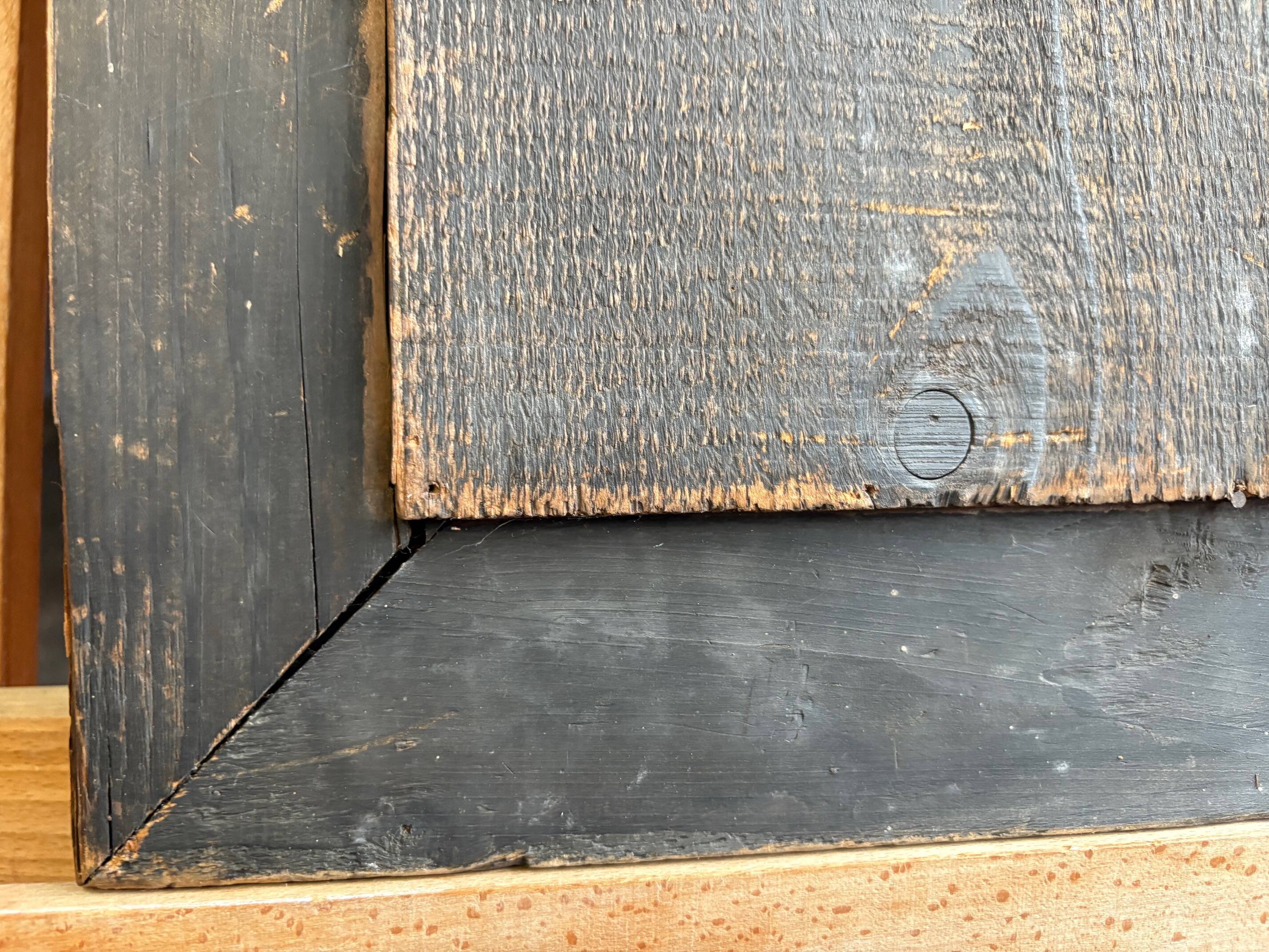 Napoleon III style mirror with gilt brass side panels