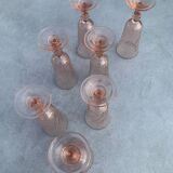 7 Roseline foot flutes - vintage Arcoroc