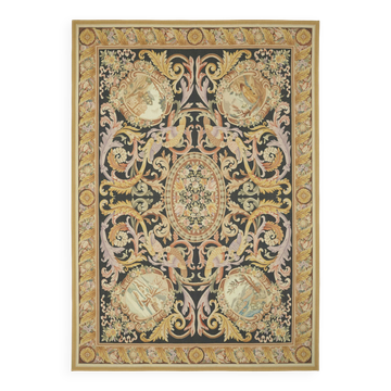 Tapis Aubusson vintage européen fait main 296 cm x 426 cm
