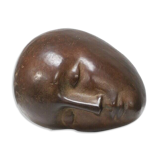 Bronze Sculpture – Abstracted Head, 20th Century