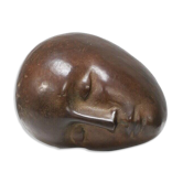 Sculpture en bronze – Tête abstraite, XXe siècle